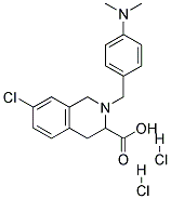 7-CHLORO-2-(4-DIMETHYLAMINO-BENZYL)-1,2,3,4-TETRAHYDRO-ISOQUINOLINE-3-CARBOXYLIC ACID DIHYDROCHLORIDE Struktur