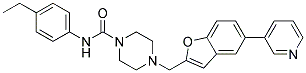 N-(4-ETHYLPHENYL)-4-[(5-PYRIDIN-3-YL-1-BENZOFURAN-2-YL)METHYL]PIPERAZINE-1-CARBOXAMIDE Struktur