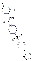 N-(2,4-DIFLUOROPHENYL)-4-([4-(2-THIENYL)PHENYL]SULFONYL)PIPERIDINE-1-CARBOXAMIDE Struktur