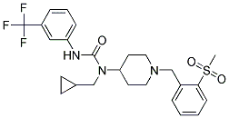 N-(CYCLOPROPYLMETHYL)-N-(1-[2-(METHYLSULFONYL)BENZYL]PIPERIDIN-4-YL)-N'-[3-(TRIFLUOROMETHYL)PHENYL]UREA Struktur