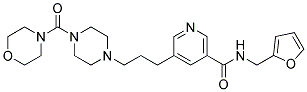 N-(2-FURYLMETHYL)-5-(3-[4-(MORPHOLIN-4-YLCARBONYL)PIPERAZIN-1-YL]PROPYL)NICOTINAMIDE Struktur