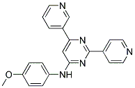 N-(4-METHOXYPHENYL)-6-PYRIDIN-3-YL-2-PYRIDIN-4-YLPYRIMIDIN-4-AMINE Struktur