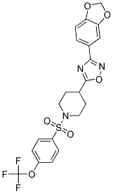 4-[3-(1,3-BENZODIOXOL-5-YL)-1,2,4-OXADIAZOL-5-YL]-1-([4-(TRIFLUOROMETHOXY)PHENYL]SULFONYL)PIPERIDINE Struktur