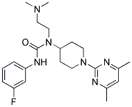 N-[2-(DIMETHYLAMINO)ETHYL]-N-[1-(4,6-DIMETHYLPYRIMIDIN-2-YL)PIPERIDIN-4-YL]-N'-(3-FLUOROPHENYL)UREA Struktur