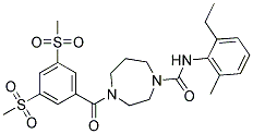 4-[3,5-BIS(METHYLSULFONYL)BENZOYL]-N-(2-ETHYL-6-METHYLPHENYL)-1,4-DIAZEPANE-1-CARBOXAMIDE Struktur