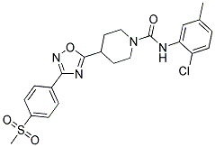 N-(2-CHLORO-5-METHYLPHENYL)-4-(3-[4-(METHYLSULFONYL)PHENYL]-1,2,4-OXADIAZOL-5-YL)PIPERIDINE-1-CARBOXAMIDE Struktur