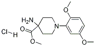 METHYL 4-AMINO-1-(2,5-DIMETHOXYPHENYL)PIPERIDINE-4-CARBOXYLATE HYDROCHLORIDE Struktur