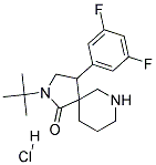 2-TERT-BUTYL-4-(3,5-DIFLUOROPHENYL)-2,7-DIAZASPIRO[4.5]DECAN-1-ONE HYDROCHLORIDE Struktur