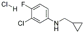 (3-CHLORO-4-FLUORO-PHENYL)-CYCLOPROPYLMETHYL-AMINE HYDROCHLORIDE Struktur