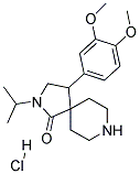 4-(3,4-DIMETHOXYPHENYL)-2-ISOPROPYL-2,8-DIAZASPIRO[4.5]DECAN-1-ONE HYDROCHLORIDE Struktur