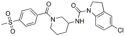 5-CHLORO-N-(1-[4-(METHYLSULFONYL)BENZOYL]PIPERIDIN-3-YL)INDOLINE-1-CARBOXAMIDE Struktur