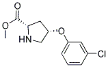 METHYL (2S,4S)-4-(3-CHLOROPHENOXY)-2-PYRROLIDINECARBOXYLATE Struktur