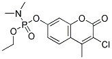 DIMETHYL-PHOSPHORAMIDIC ACID 3-CHLORO-4-METHYL-2-OXO-2H-CHROMEN-7-YL ESTER ETHYL ESTER Struktur