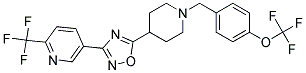 5-(5-(1-[4-(TRIFLUOROMETHOXY)BENZYL]PIPERIDIN-4-YL)-1,2,4-OXADIAZOL-3-YL)-2-(TRIFLUOROMETHYL)PYRIDINE Struktur