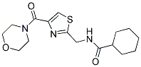 N-([4-(MORPHOLIN-4-YLCARBONYL)-1,3-THIAZOL-2-YL]METHYL)CYCLOHEXANECARBOXAMIDE Struktur