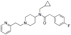 N-(CYCLOPROPYLMETHYL)-2-(4-FLUOROPHENYL)-N-[1-(2-PYRIDIN-2-YLETHYL)PIPERIDIN-4-YL]ACETAMIDE Struktur