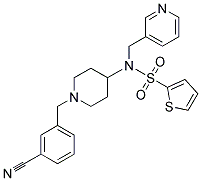 N-[1-(3-CYANOBENZYL)PIPERIDIN-4-YL]-N-(PYRIDIN-3-YLMETHYL)THIOPHENE-2-SULFONAMIDE Struktur