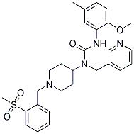 N'-(2-METHOXY-5-METHYLPHENYL)-N-(1-[2-(METHYLSULFONYL)BENZYL]PIPERIDIN-4-YL)-N-(PYRIDIN-3-YLMETHYL)UREA Struktur