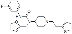 N'-(3-FLUOROPHENYL)-N-(2-FURYLMETHYL)-N-(1-[2-(2-THIENYL)ETHYL]PIPERIDIN-4-YL)UREA Struktur