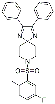 8-[(5-FLUORO-2-METHYLPHENYL)SULFONYL]-2,3-DIPHENYL-1,4,8-TRIAZASPIRO[4.5]DECA-1,3-DIENE Struktur