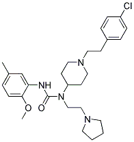 N-(1-[2-(4-CHLOROPHENYL)ETHYL]PIPERIDIN-4-YL)-N'-(2-METHOXY-5-METHYLPHENYL)-N-(2-PYRROLIDIN-1-YLETHYL)UREA Struktur