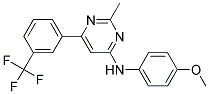 N-(4-METHOXYPHENYL)-2-METHYL-6-[3-(TRIFLUOROMETHYL)PHENYL]PYRIMIDIN-4-AMINE Struktur