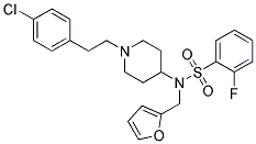 N-(1-[2-(4-CHLOROPHENYL)ETHYL]PIPERIDIN-4-YL)-2-FLUORO-N-(2-FURYLMETHYL)BENZENESULFONAMIDE Struktur