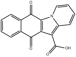 6,11-DIOXO-6,11-DIHYDRO-BENZO[F]PYRIDO[1,2-A]INDOLE-12-CARBOXYLIC ACID Struktur