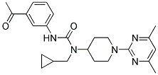 N'-(3-ACETYLPHENYL)-N-(CYCLOPROPYLMETHYL)-N-[1-(4,6-DIMETHYLPYRIMIDIN-2-YL)PIPERIDIN-4-YL]UREA Struktur