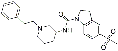 5-(METHYLSULFONYL)-N-[1-(2-PHENYLETHYL)PIPERIDIN-3-YL]INDOLINE-1-CARBOXAMIDE Struktur