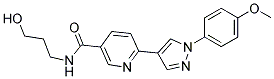 N-(3-HYDROXYPROPYL)-6-[1-(4-METHOXYPHENYL)-1H-PYRAZOL-4-YL]NICOTINAMIDE Struktur