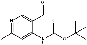 (5-FORMYL-2-METHYL-PYRIDIN-4-YL)-CARBAMIC ACID TERT-BUTYL ESTER Struktur