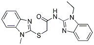 N-(1-ETHYL-1H-BENZIMIDAZOL-2-YL)-2-[(1-METHYL-1H-BENZIMIDAZOL-2-YL)THIO]ACETAMIDE Struktur