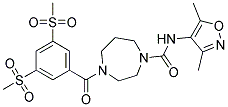 4-[3,5-BIS(METHYLSULFONYL)BENZOYL]-N-(3,5-DIMETHYLISOXAZOL-4-YL)-1,4-DIAZEPANE-1-CARBOXAMIDE Struktur