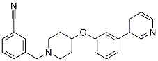 3-([4-(3-PYRIDIN-3-YLPHENOXY)PIPERIDIN-1-YL]METHYL)BENZONITRILE Struktur