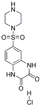 6-(PIPERAZIN-1-YLSULFONYL)-1,4-DIHYDROQUINOXALINE-2,3-DIONE HYDROCHLORIDE Struktur