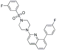 8-(4-FLUOROPHENYL)-2-(4-[(3-FLUOROPHENYL)SULFONYL]PIPERAZIN-1-YL)QUINOLINE Struktur