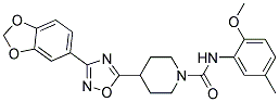 4-[3-(1,3-BENZODIOXOL-5-YL)-1,2,4-OXADIAZOL-5-YL]-N-(2-METHOXY-5-METHYLPHENYL)PIPERIDINE-1-CARBOXAMIDE Struktur