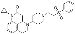 N-CYCLOPROPYL-2-(2-(1-[2-(PHENYLSULFONYL)ETHYL]PIPERIDIN-4-YL)-1,2,3,4-TETRAHYDROISOQUINOLIN-1-YL)ACETAMIDE Struktur