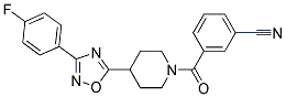 3-((4-[3-(4-FLUOROPHENYL)-1,2,4-OXADIAZOL-5-YL]PIPERIDIN-1-YL)CARBONYL)BENZONITRILE Struktur