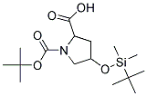 4-(TERT-BUTYL-DIMETHYL-SILANYLOXY)-PYRROLIDINE-1,2-DICARBOXYLIC ACID 1-TERT-BUTYL ESTER Struktur