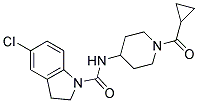 5-CHLORO-N-[1-(CYCLOPROPYLCARBONYL)PIPERIDIN-4-YL]INDOLINE-1-CARBOXAMIDE Struktur