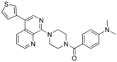 N,N-DIMETHYL-4-((4-[5-(3-THIENYL)-1,7-NAPHTHYRIDIN-8-YL]PIPERAZIN-1-YL)CARBONYL)ANILINE Struktur