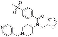 N-(2-FURYLMETHYL)-4-(METHYLSULFONYL)-N-[1-(PYRIDIN-4-YLMETHYL)PIPERIDIN-4-YL]BENZAMIDE Struktur