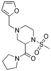 4-(2-FURYLMETHYL)-1-(METHYLSULFONYL)-2-(PYRROLIDIN-1-YLCARBONYL)PIPERAZINE Struktur