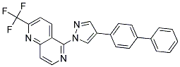 5-(4-BIPHENYL-4-YL-1H-PYRAZOL-1-YL)-2-(TRIFLUOROMETHYL)-1,6-NAPHTHYRIDINE Struktur