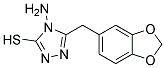 4-AMINO-5-(1,3-BENZODIOXOL-5-YLMETHYL)-4H-1,2,4-TRIAZOLE-3-THIOL Struktur