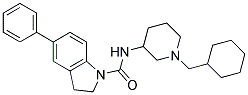 N-[1-(CYCLOHEXYLMETHYL)PIPERIDIN-3-YL]-5-PHENYLINDOLINE-1-CARBOXAMIDE Struktur