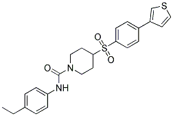 N-(4-ETHYLPHENYL)-4-([4-(3-THIENYL)PHENYL]SULFONYL)PIPERIDINE-1-CARBOXAMIDE Struktur