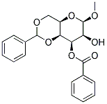 METHYL-3-O-BENZOYL-4,6-O-BENZYLIDENE-BETA-D-TALOPYRANOSIDE Struktur